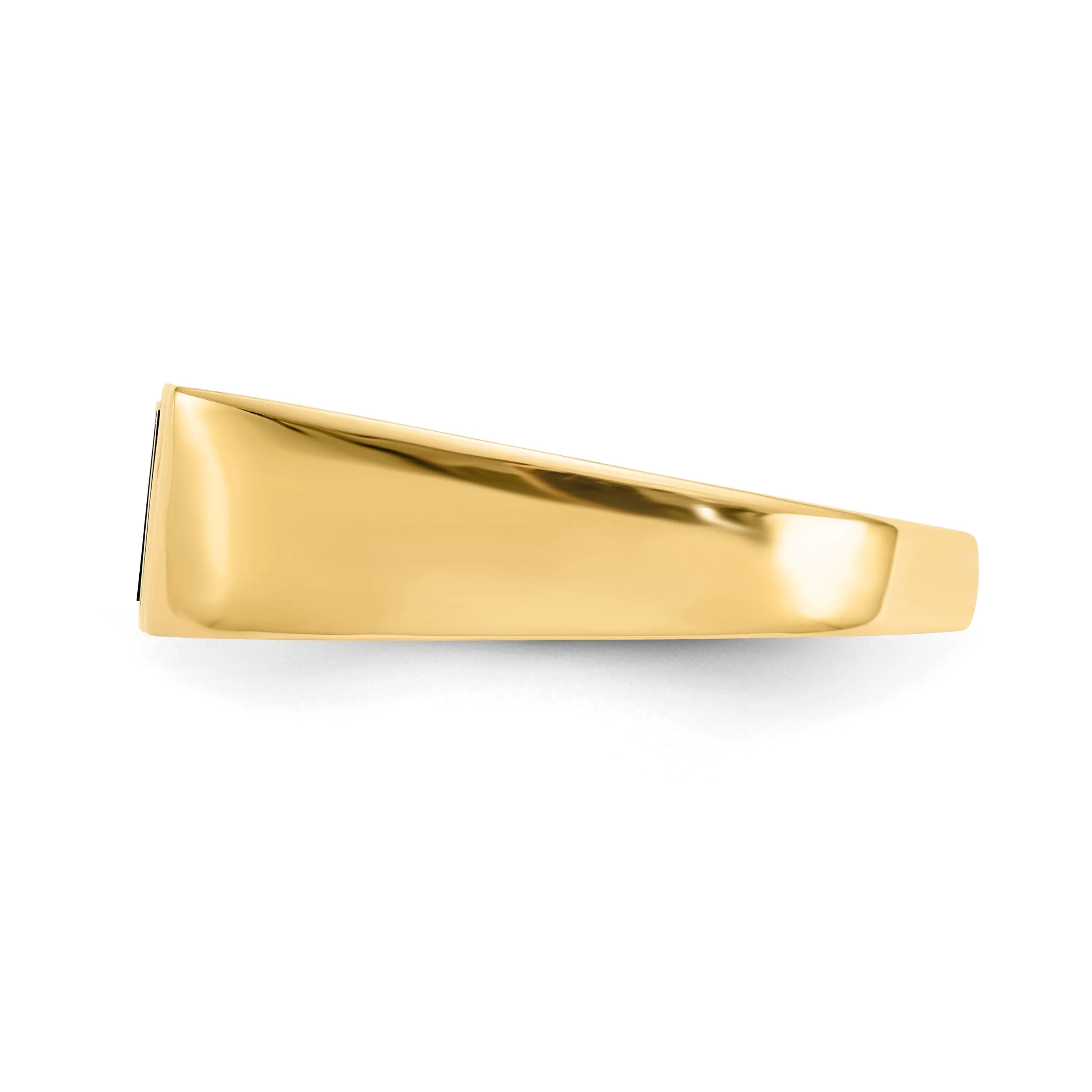 14k Yellow Gold Casted Men's 1/20ct. Diamond Ring