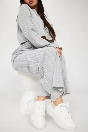 Adeline Embellished Lace Up Sneakers - Silver