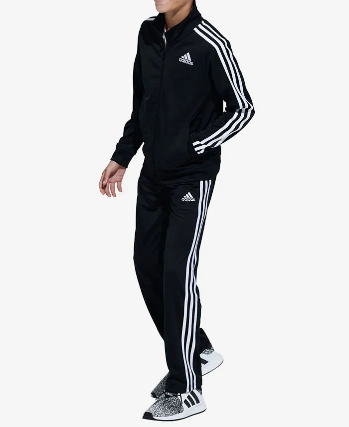 adidas Big Boys Iconic Knit Pants, Black