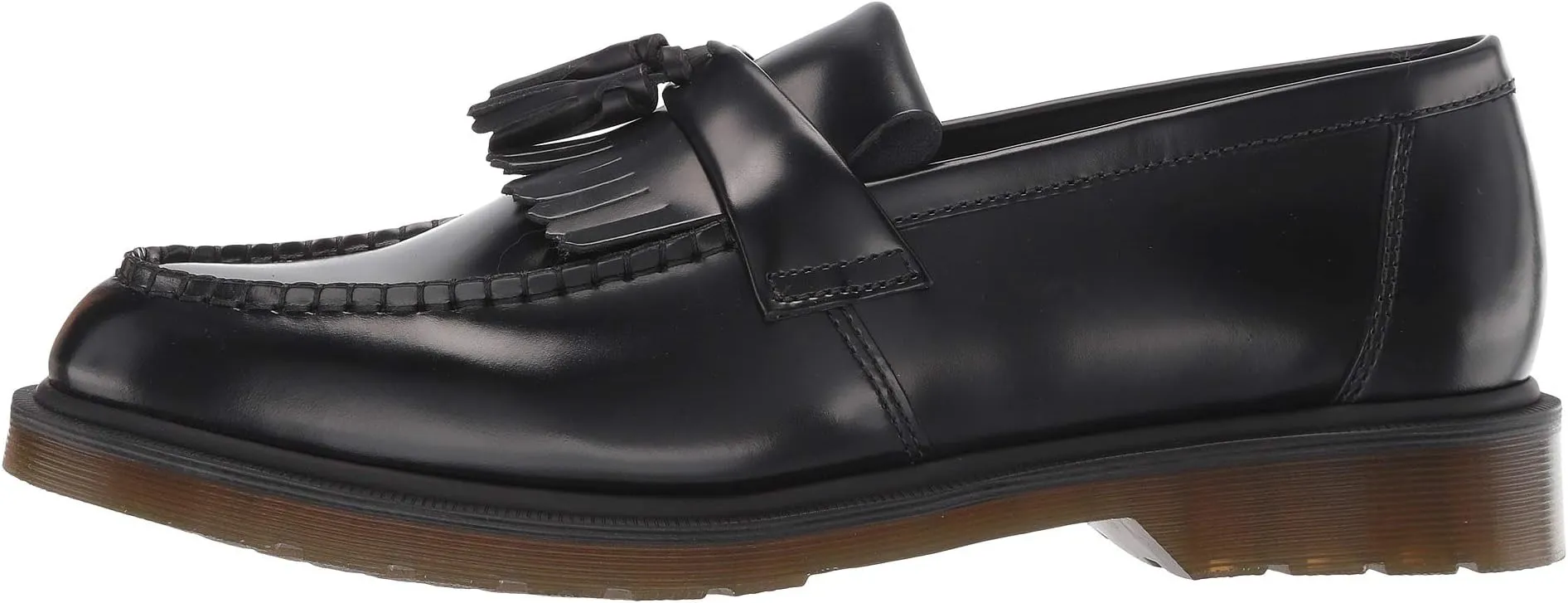 Adrian Smooth Leather Tassel Loafers Dr. Martens Black Polished Smooth
