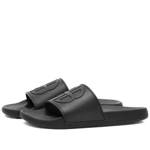 Anine Bing Isla Logo Slippers, Black