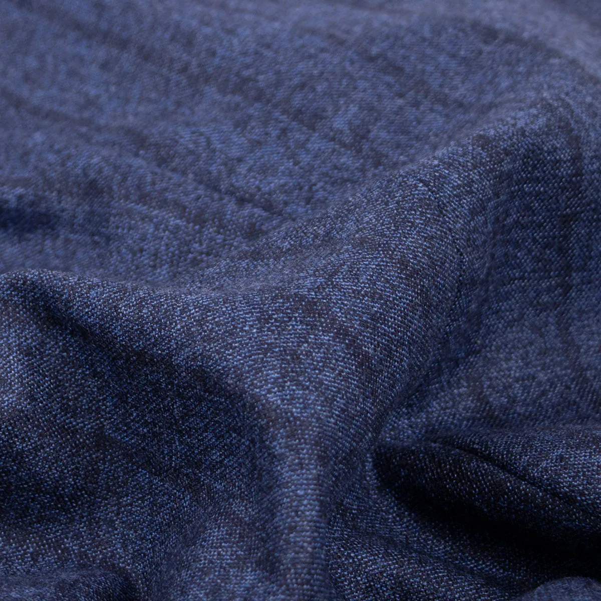 Blue Vertical Stripe 100% Wool Flannel Suit