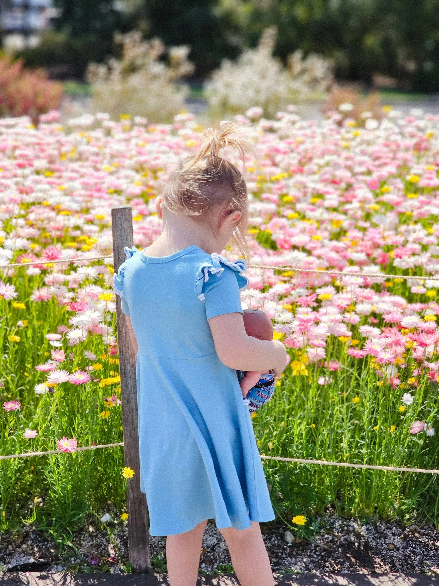 DUSTY BLUE TWIRLY GIRL DRESS