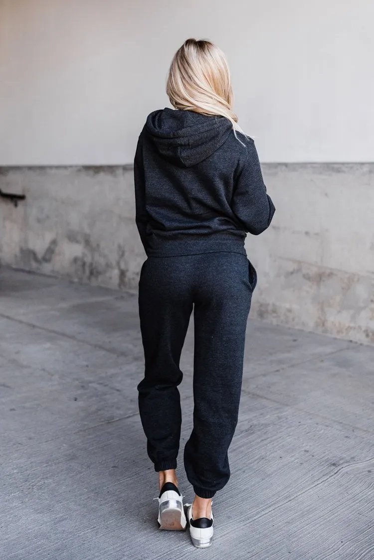 Embroidered Daisy Joggers