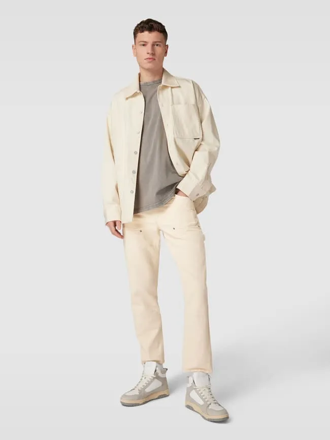 Fabric trousers with five pockets BLS HAFNIA, beige