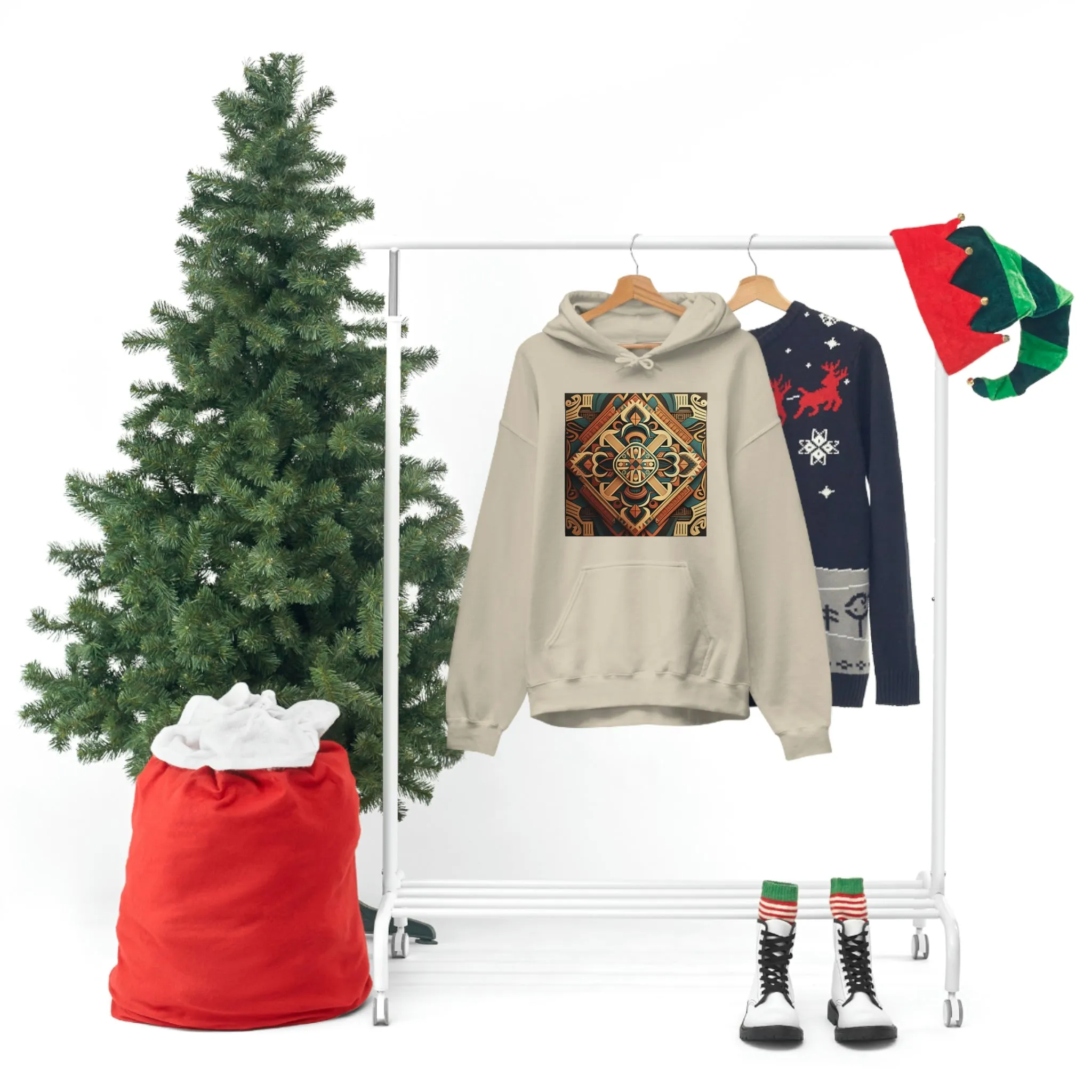 Geometric Shield Hoodie