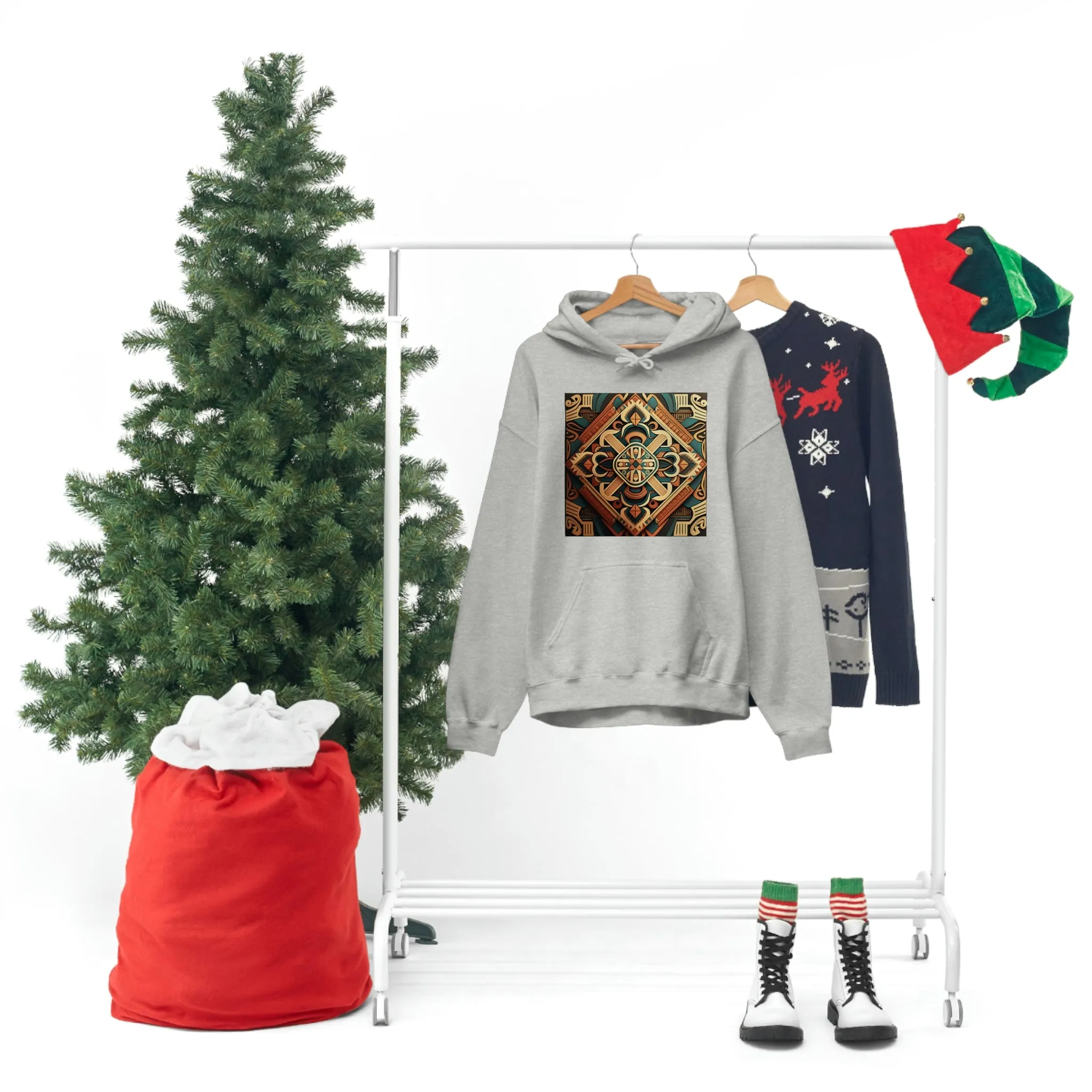 Geometric Shield Hoodie