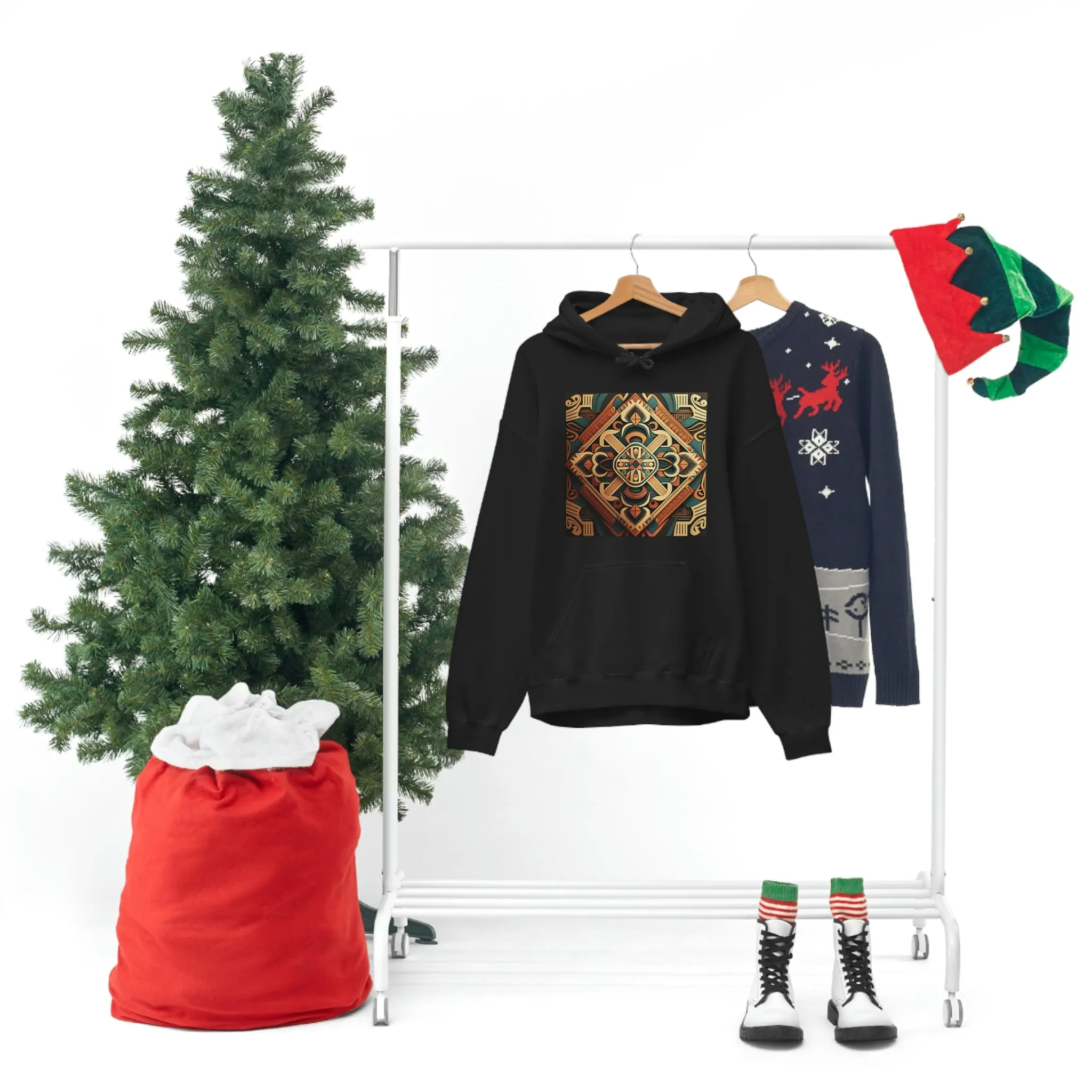 Geometric Shield Hoodie