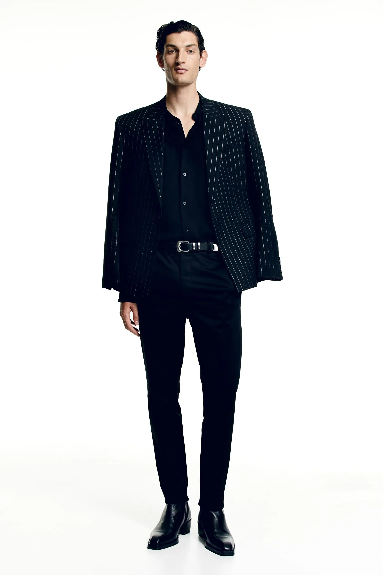 H&M Slim Fit Suit Pants, black