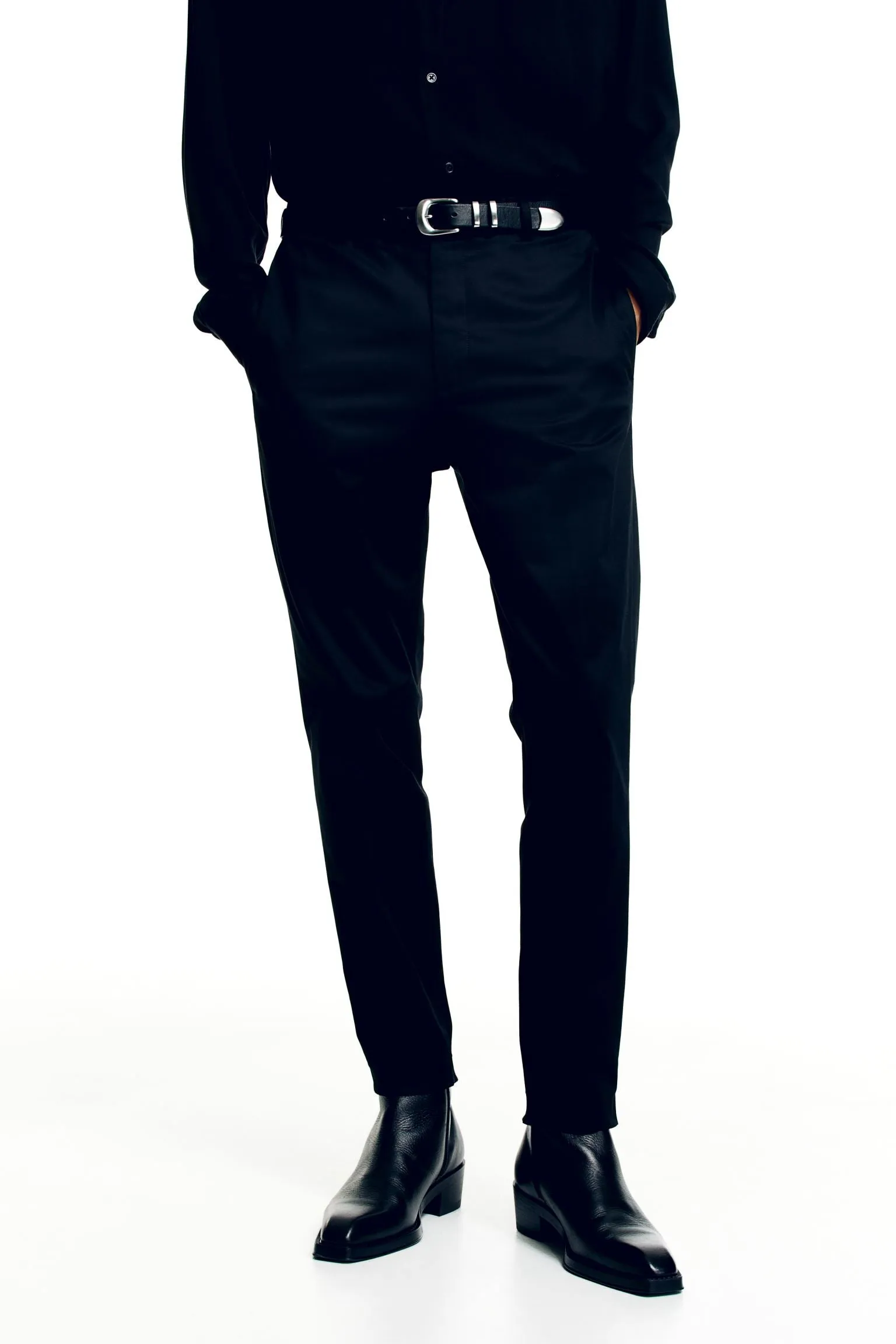 H&M Slim Fit Suit Pants, black