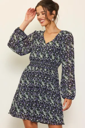 Lavender Haze Elastic Waist Dress