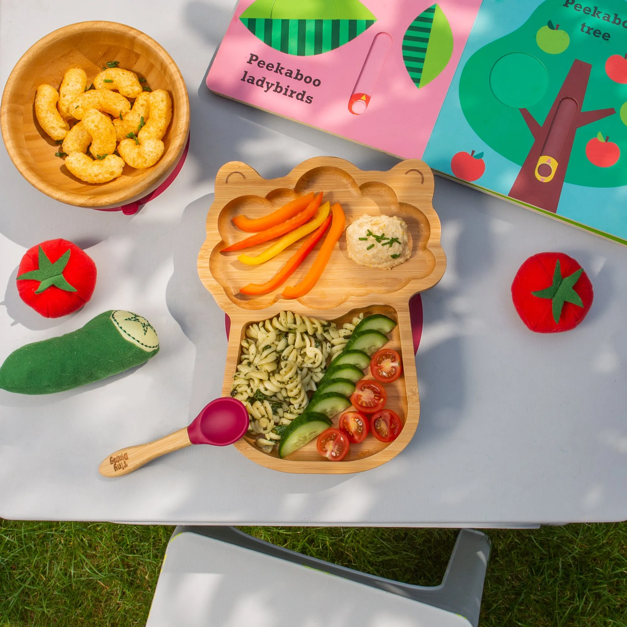 Lenny The Llama Bamboo Children's Suction Plate