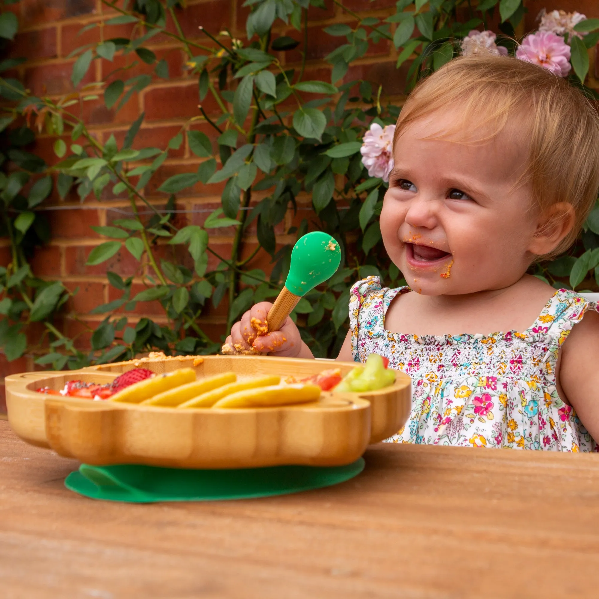 Max The Monkey Bamboo Children's Suction Plate