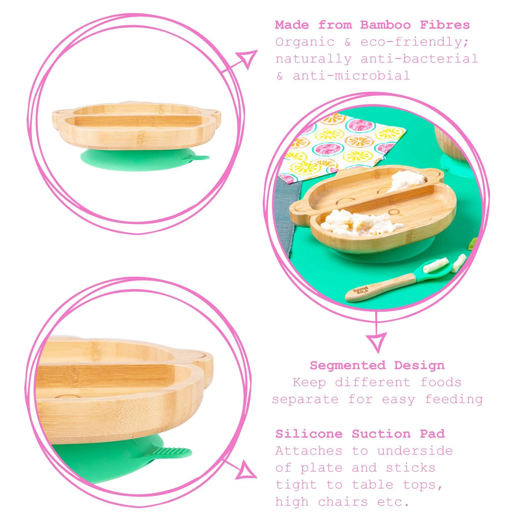 Max The Monkey Bamboo Children's Suction Plate