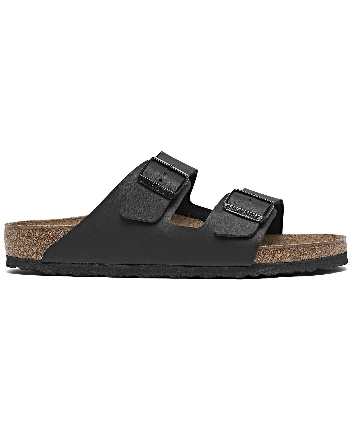 Men's Arizona Birko-flor Double Strap Sandals by finish line Birkenstock, Black
