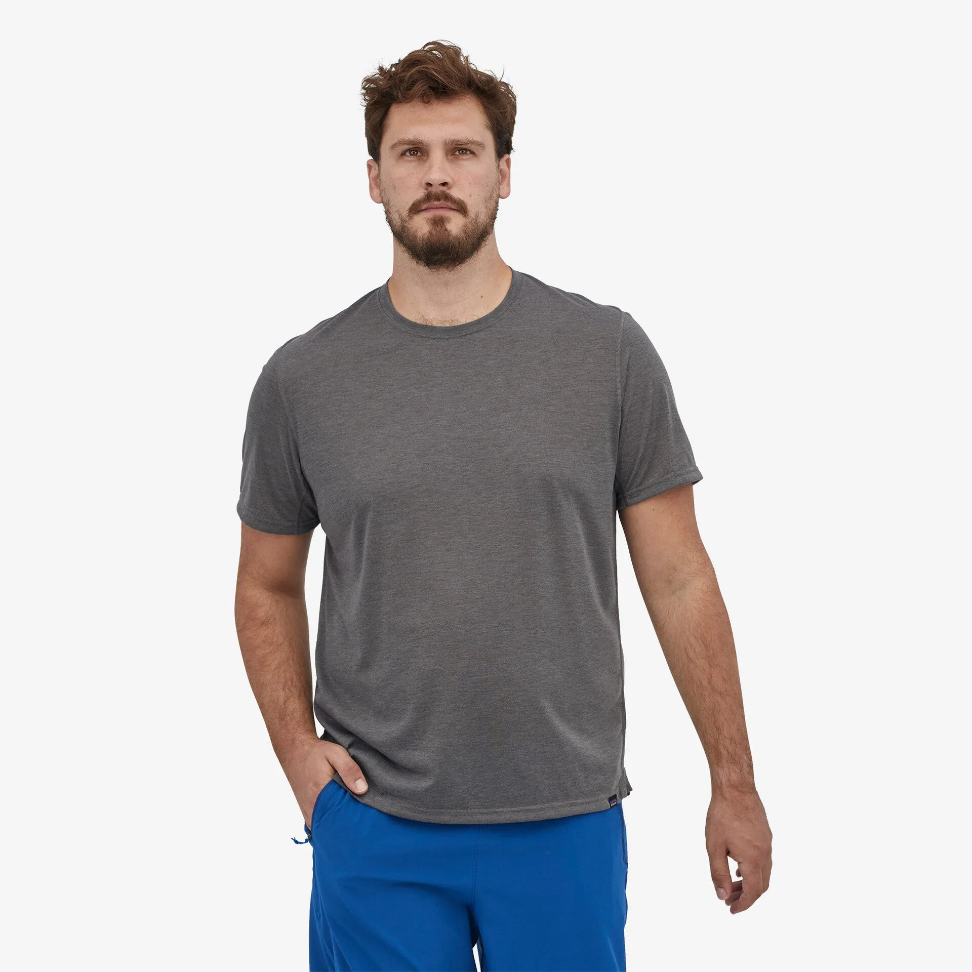 Men's Capilene Cool Trail Patagonia Shirt in Forge Gray
