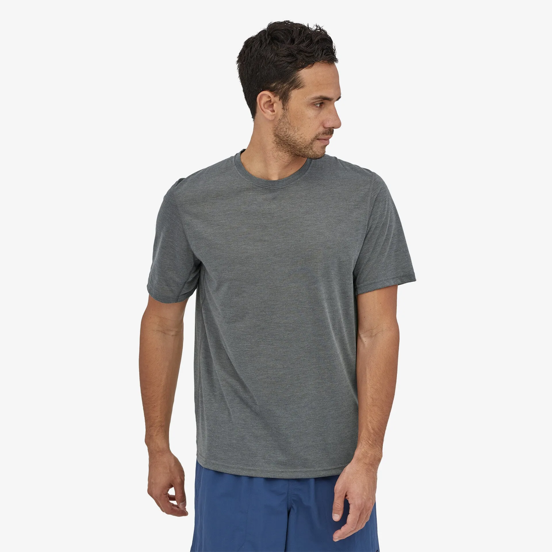 Men's Capilene Cool Trail Patagonia Shirt in Forge Gray