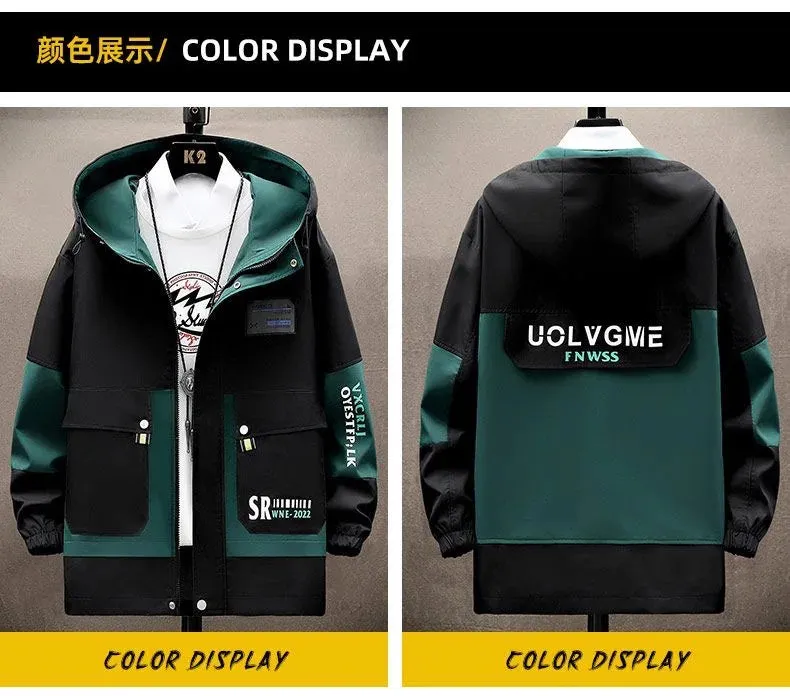 Men's Hooded Windproof Jacket Casual & Comfortable