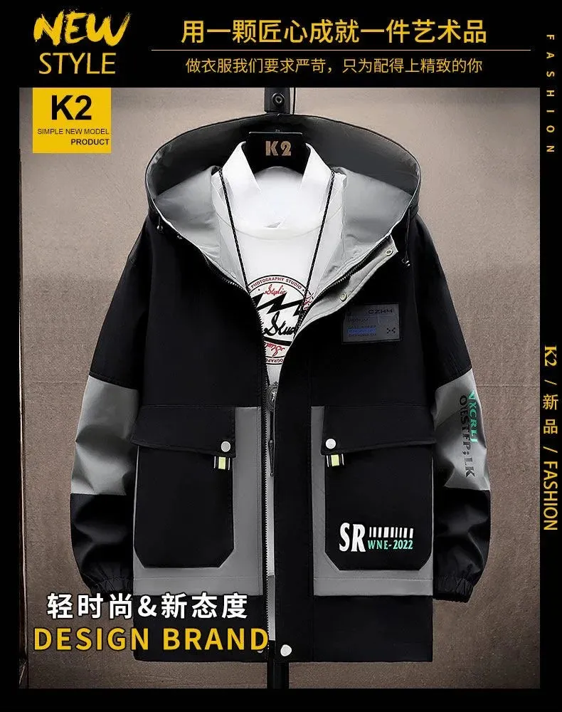 Men's Hooded Windproof Jacket Casual & Comfortable