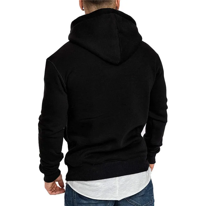 Mens Sweatshirt Long Sleeve Autumn Spring Casual Hoodies Top Tracksuits Sweatshirts Hooded Top