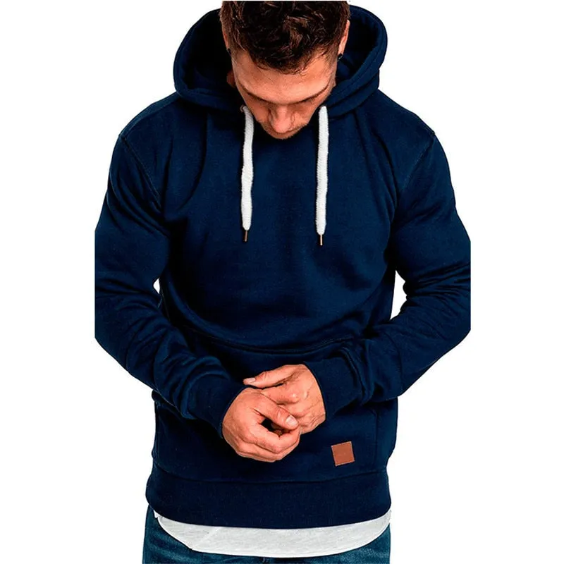 Mens Sweatshirt Long Sleeve Autumn Spring Casual Hoodies Top Tracksuits Sweatshirts Hooded Top