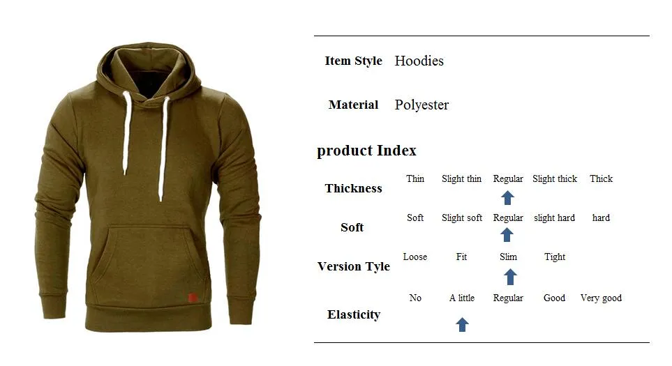 Mens Sweatshirt Long Sleeve Autumn Spring Casual Hoodies Top Tracksuits Sweatshirts Hooded Top