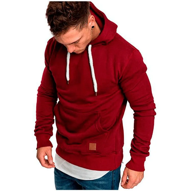 Mens Sweatshirt Long Sleeve Autumn Spring Casual Hoodies Top Tracksuits Sweatshirts Hooded Top