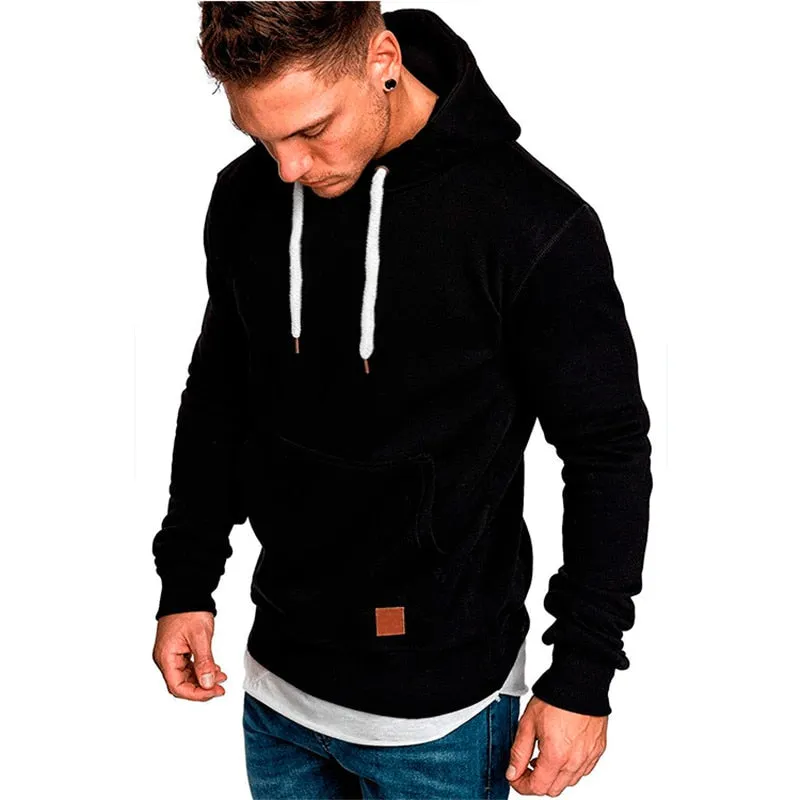 Mens Sweatshirt Long Sleeve Autumn Spring Casual Hoodies Top Tracksuits Sweatshirts Hooded Top