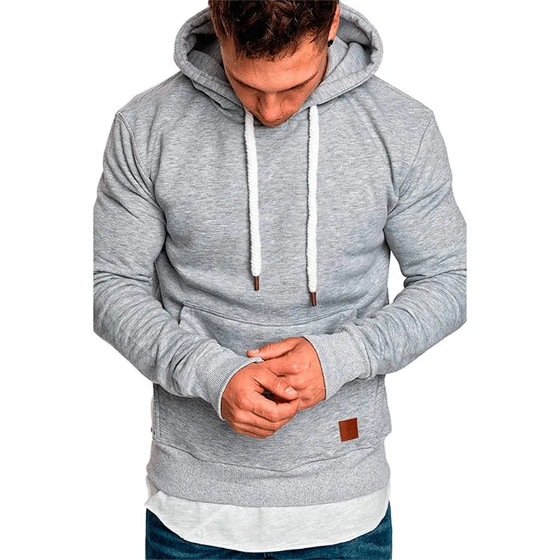 Mens Sweatshirt Long Sleeve Autumn Spring Casual Hoodies Top Tracksuits Sweatshirts Hooded Top