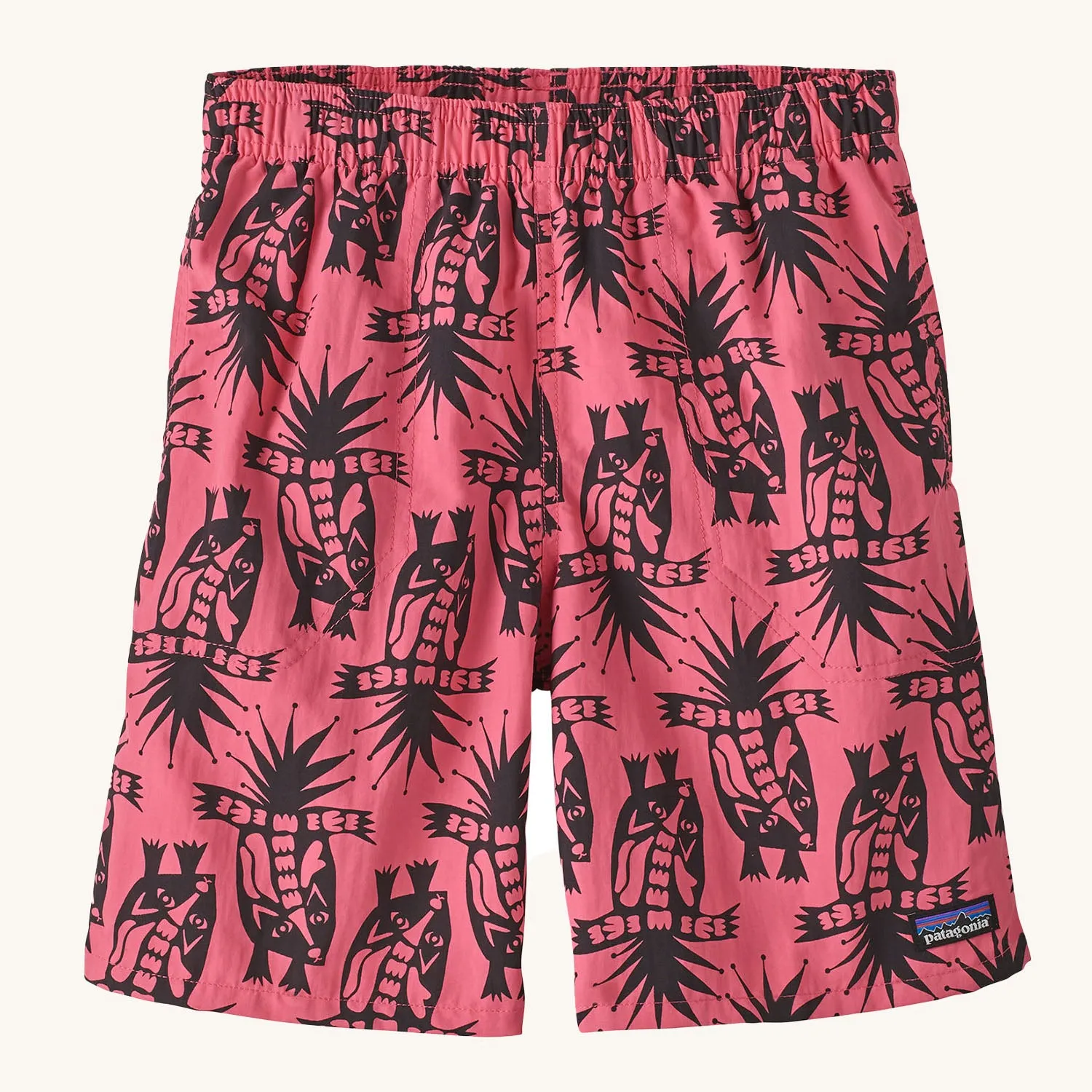 Patagonia Kids Baggies 7" Shorts - Skunks / Afternoon Pink