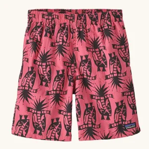 Patagonia Kids Baggies 7" Shorts - Skunks / Afternoon Pink