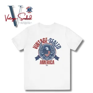 Vintage-Sealed "AMERICA" USA Apparel T-Shirts Short Sleeves| Brand New Men's Fashion