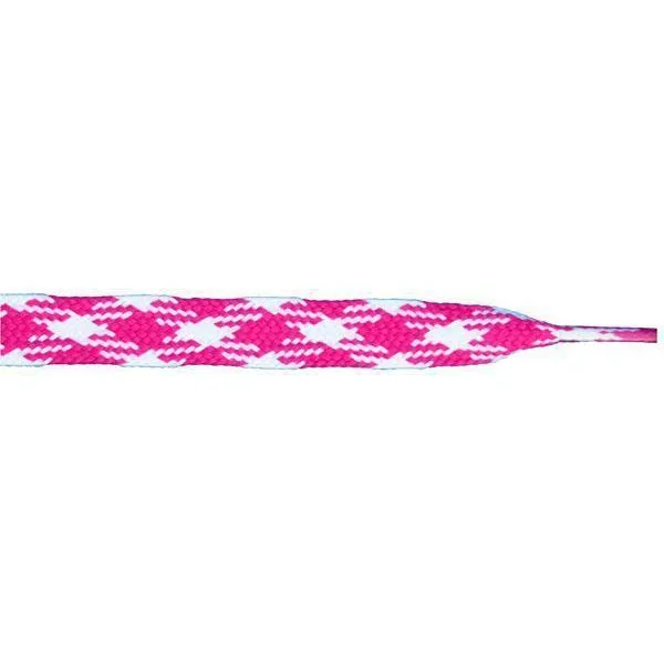 Wholesale Glow in the Dark Flat 9/16" - Neon Hot Pink (12 Pair Pack) Shoelaces