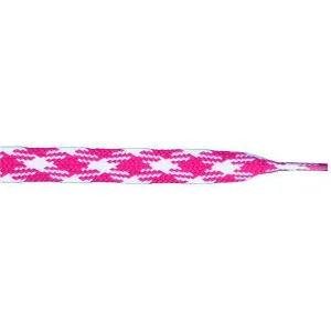 Wholesale Glow in the Dark Flat 9/16" - Neon Hot Pink (12 Pair Pack) Shoelaces