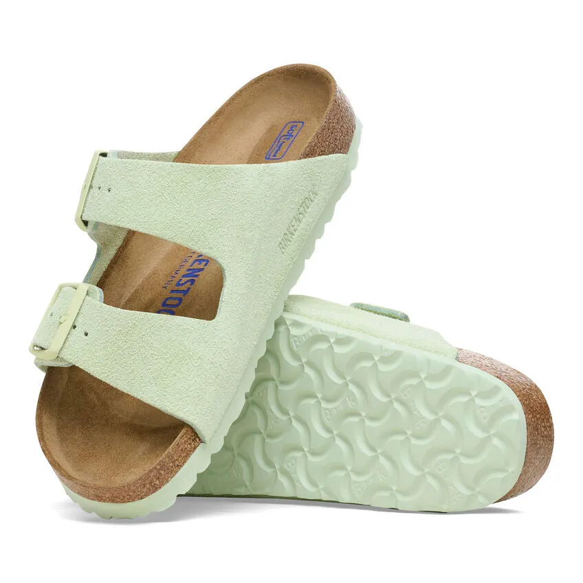 Women's Birkenstock Arizone Soft Footbed Narrow 1027670B Color:  Faded Lime